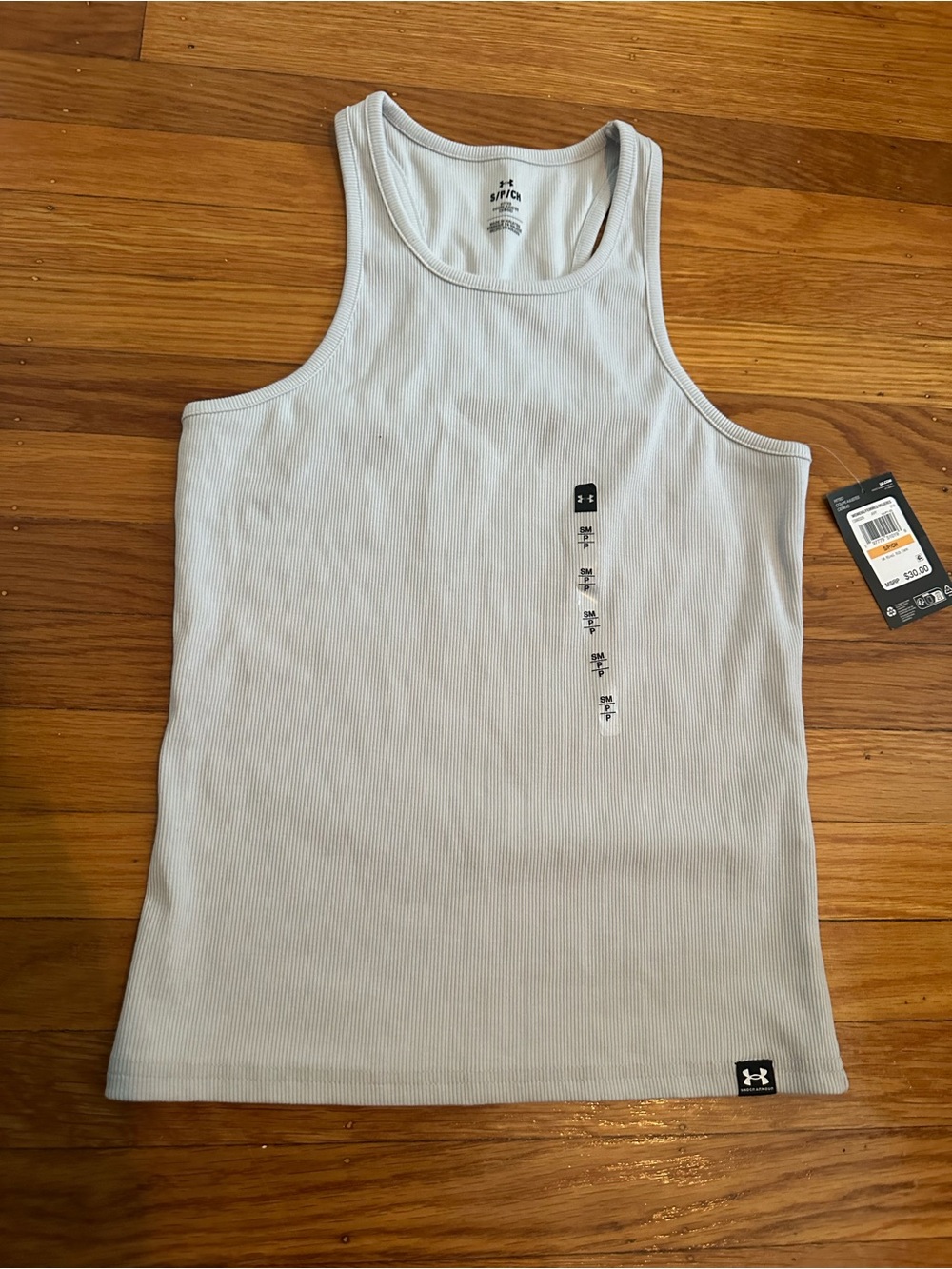 Under Armour Men’s White Ribbed Tank Top